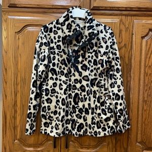 BKE, size medium, leopard print fleece pullover